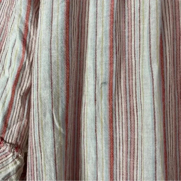 Sanctuary Yucca Boho Pink Stripe Peasant Long Sleeve Blouse L - Picture 6 of 6